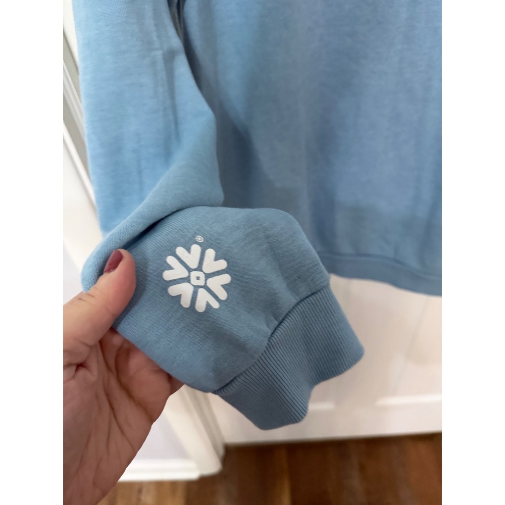 Marine Layer Mens XL Light Blue Raglan Crewneck Sweatshirt Pullover Fleece - Picture 6 of 7